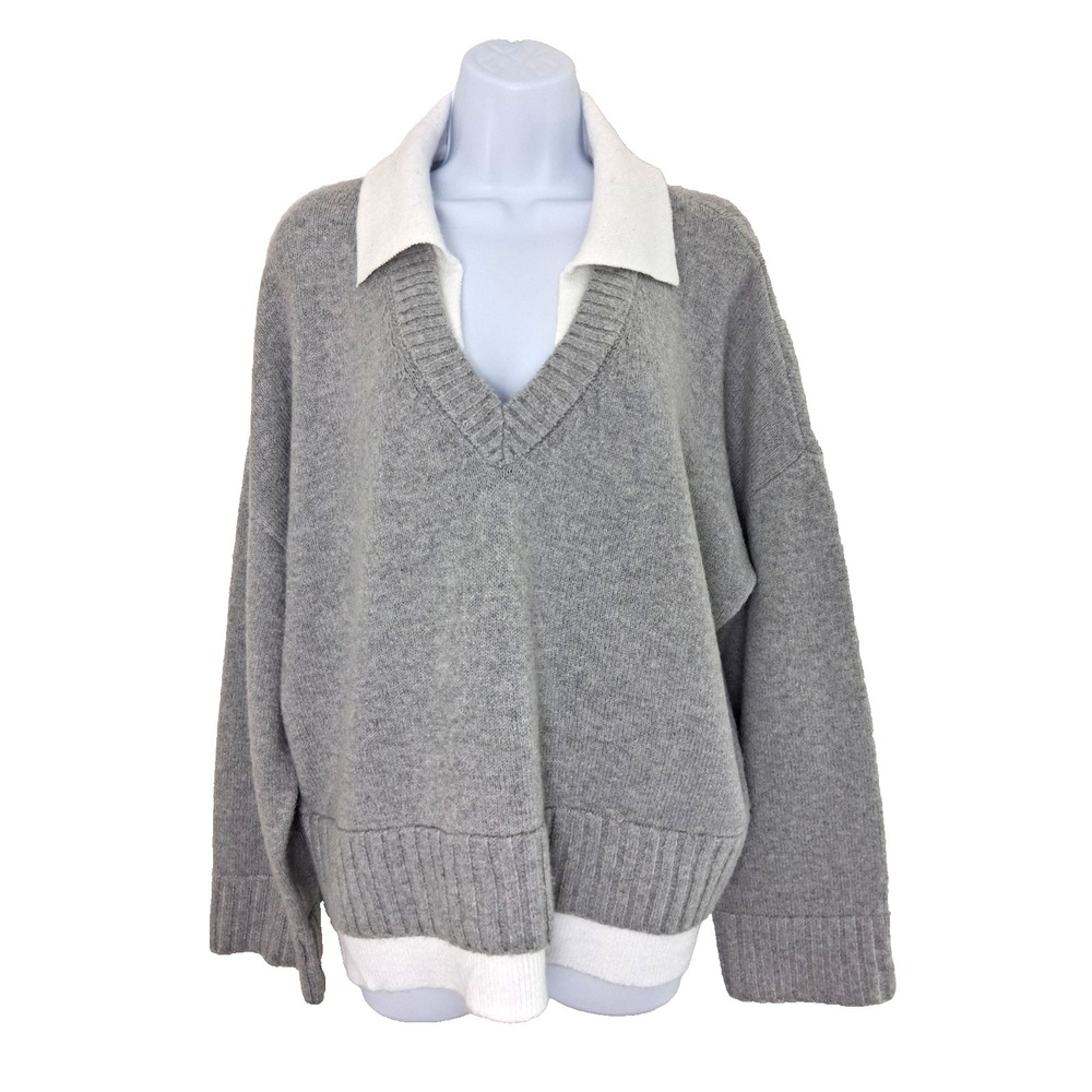 Design History Long Sleeve Twofer Airstream Combo‎ Sweater XL Pullover Soft